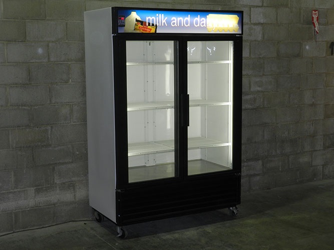 Used Two Glass Door Cooler Merchandiser