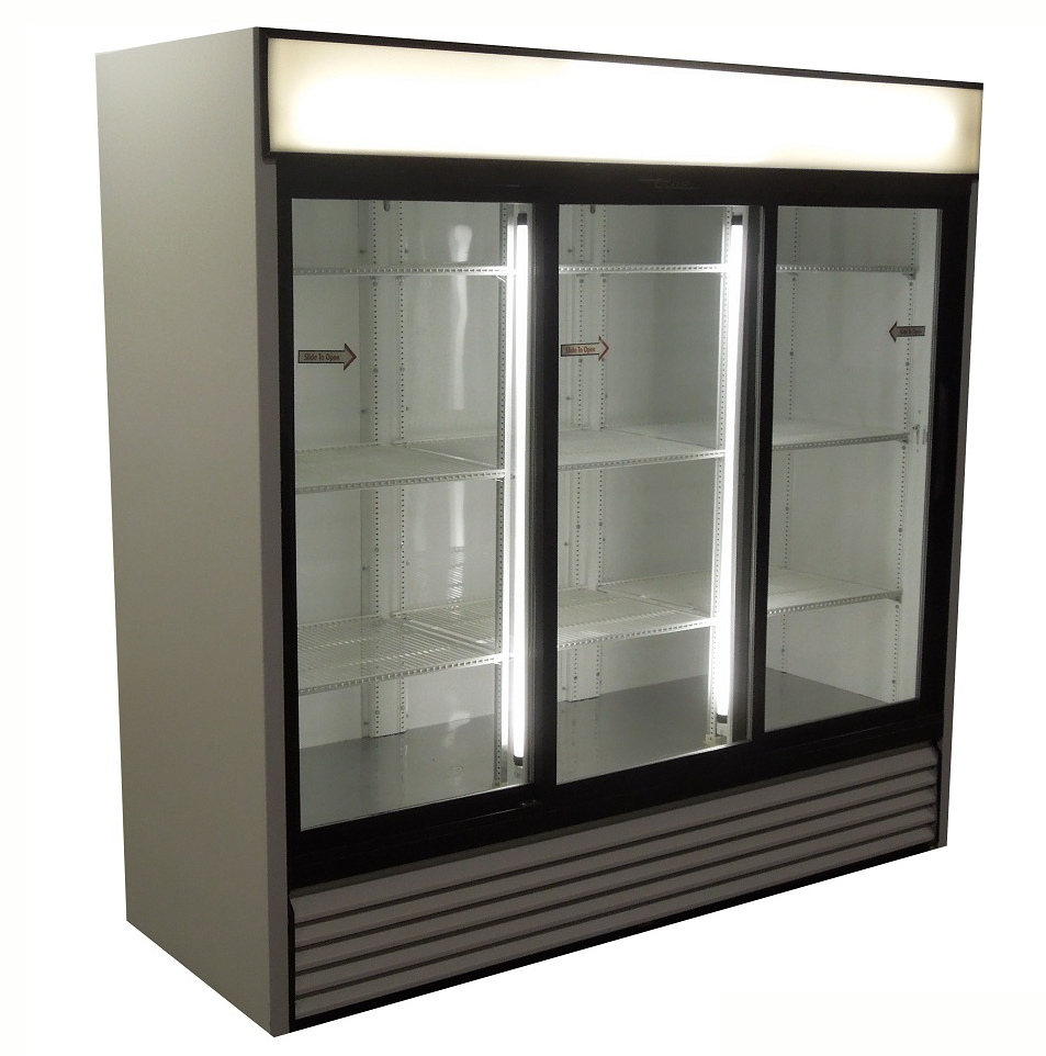 Used Three Door Cooler With Sliding Doors